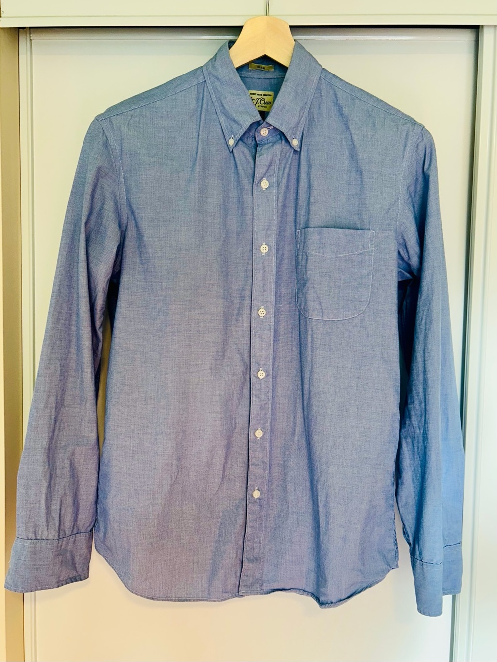 J.Crew Secret Wash Blue OCBD Shirt M